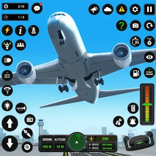 Скачать пилот симулятор: самолет игра [MOD Много монет] на Андроид