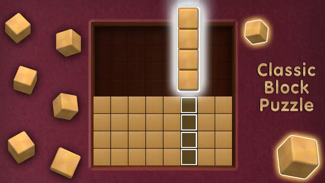 Скачать Wooden Cube Block Puzzle [MOD Бесконечные монеты] на Андроид
