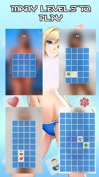 Скачать Only Sexy Girls Memory Game [MOD Бесконечные монеты] на Андроид