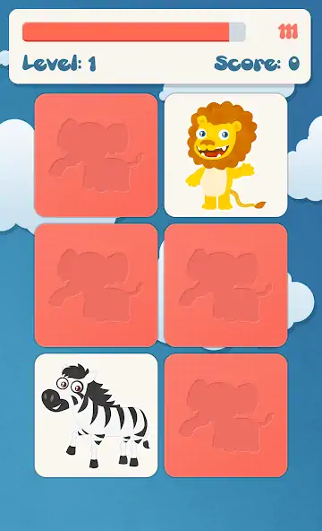 Скачать Животные память игры для детей [MOD Много монет] на Андроид