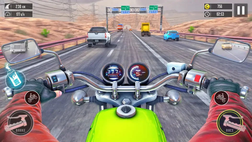 Скачать гоночные игры мотоцикл игра [MOD Бесконечные монеты] на Андроид