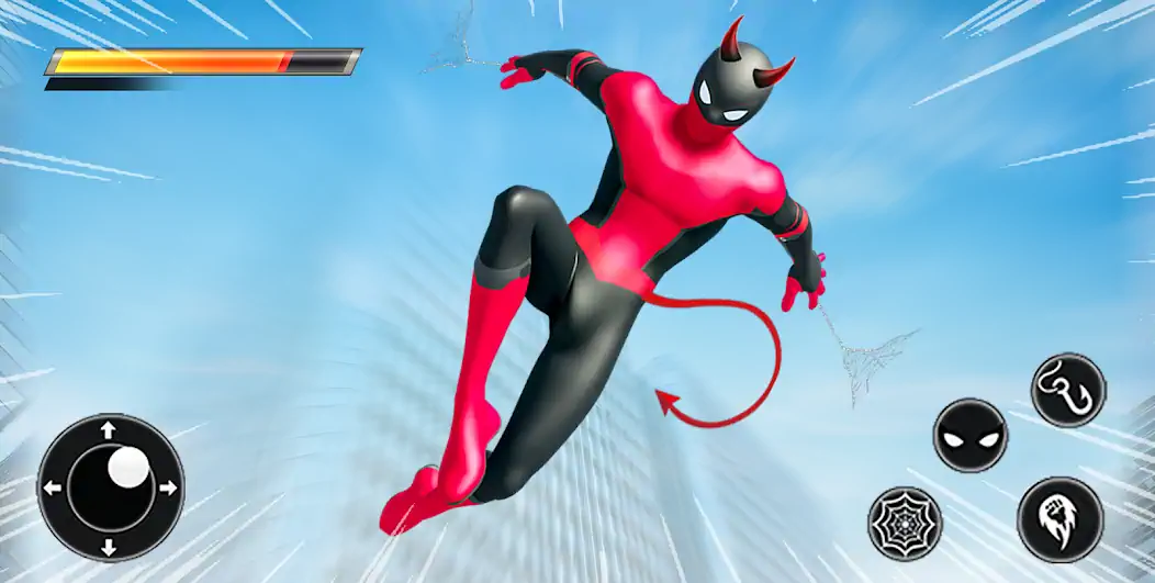 Скачать Spider Rope Hero - Flying Hero [MOD Много монет] на Андроид