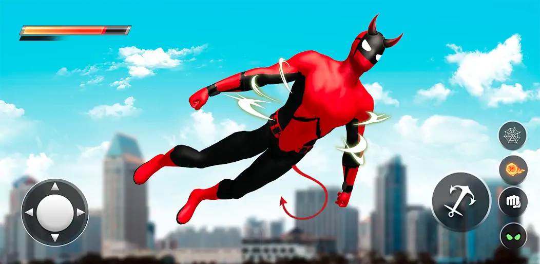 Скачать Spider Rope Hero - Flying Hero [MOD Много монет] на Андроид