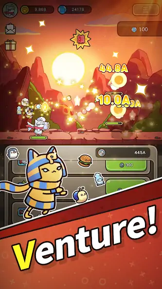 Скачать Cat Hero : Idle RPG [MOD Бесконечные деньги] на Андроид