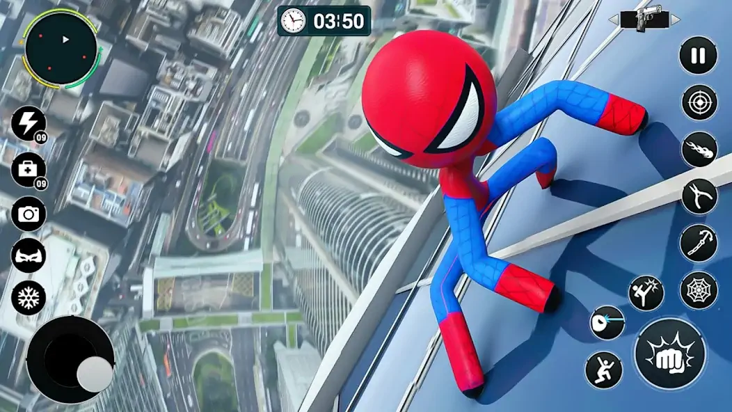 Скачать Игра герой летающего паука [MOD Много денег] на Андроид