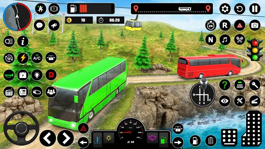 Скачать Offroad Bus Simulator Game [MOD Много монет] на Андроид