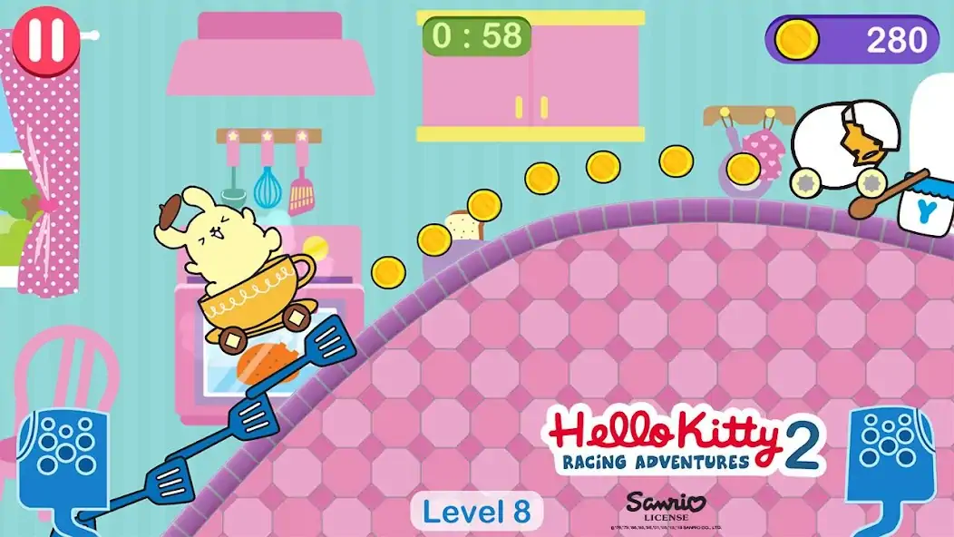 Скачать Игры Hello Kitty - машина игра [MOD Бесконечные монеты] на Андроид