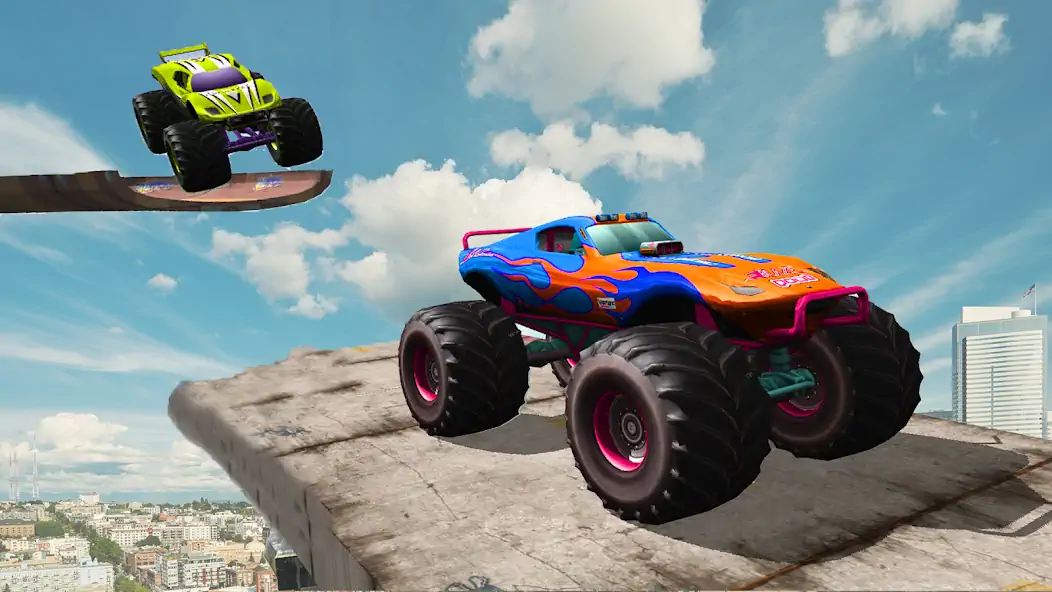 Скачать Monster Truck Stunt : Car Game [MOD Бесконечные монеты] на Андроид