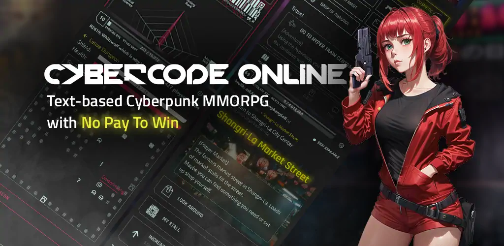 Скачать CyberCode Online -Text MMORPG [MOD Бесконечные деньги] на Андроид