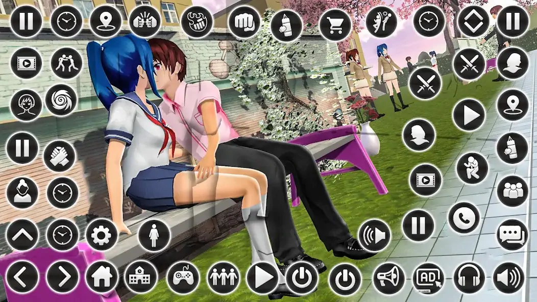 Скачать Anime High School Girl Life 24 [MOD Много монет] на Андроид