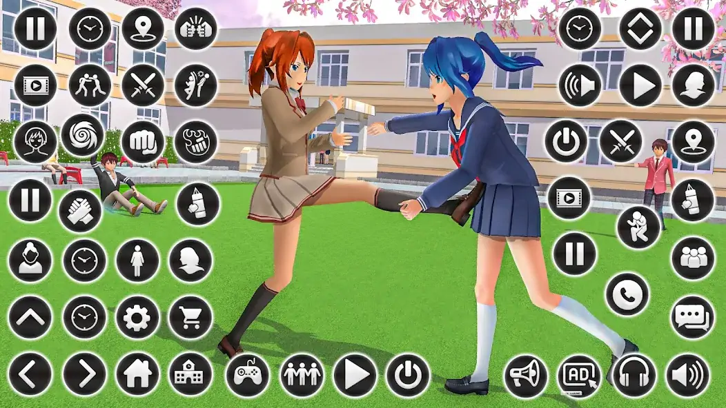 Скачать Anime High School Girl Life 24 [MOD Много монет] на Андроид