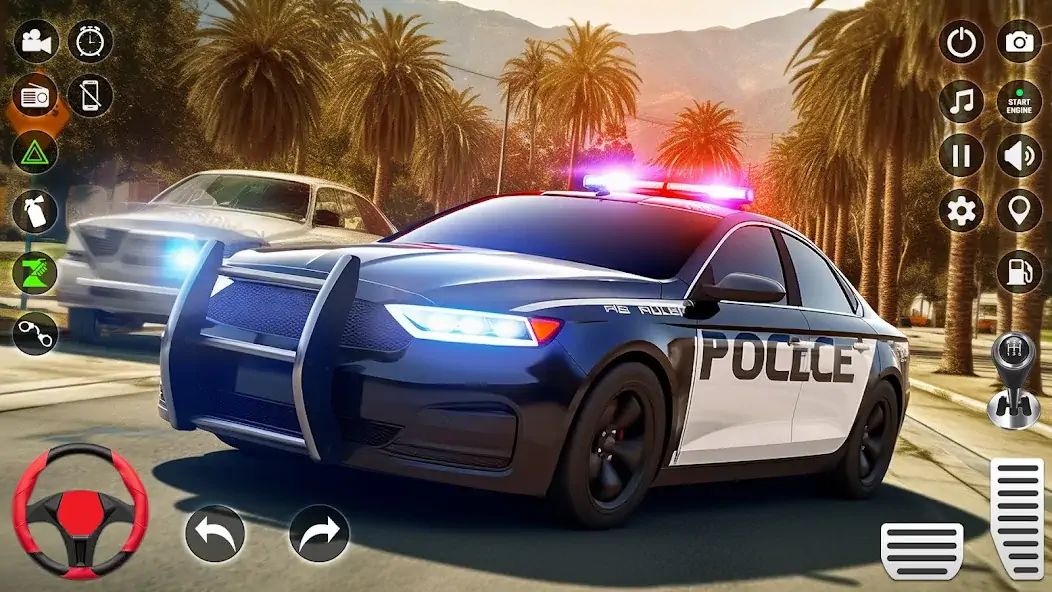 Скачать US Police Car Chase Simulator [MOD Бесконечные монеты] на Андроид