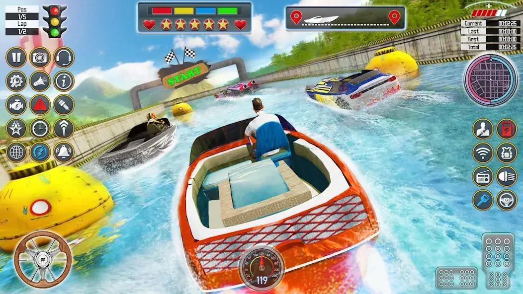 Скачать гонки на лодках: лодочные игры [MOD Много денег] на Андроид