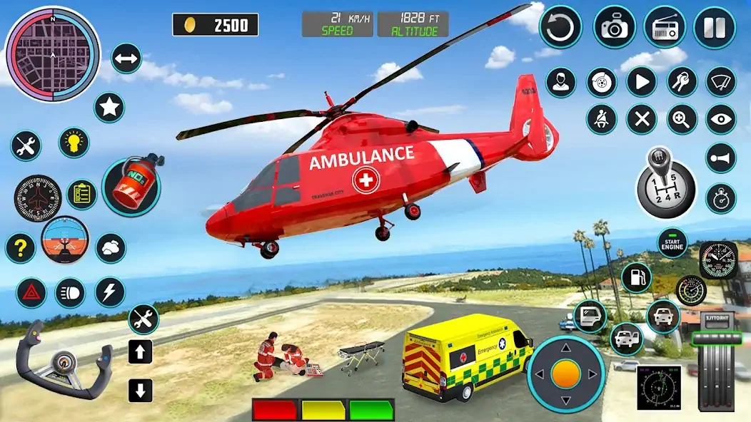 Скачать вертолет скорая помощь симулят [MOD Бесконечные деньги] на Андроид