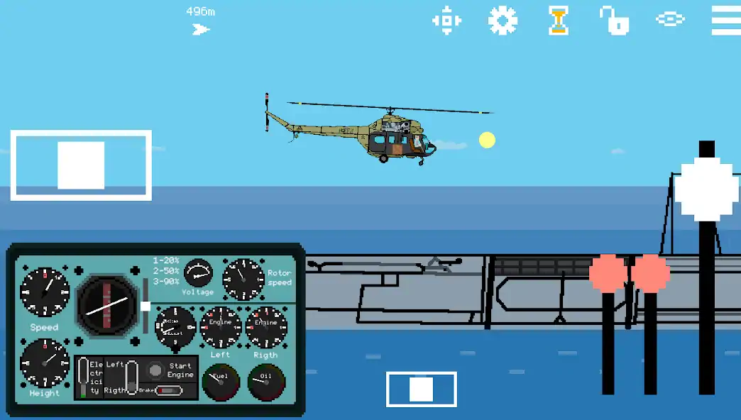Скачать Pixel Helicopter Simulator [MOD Много денег] на Андроид