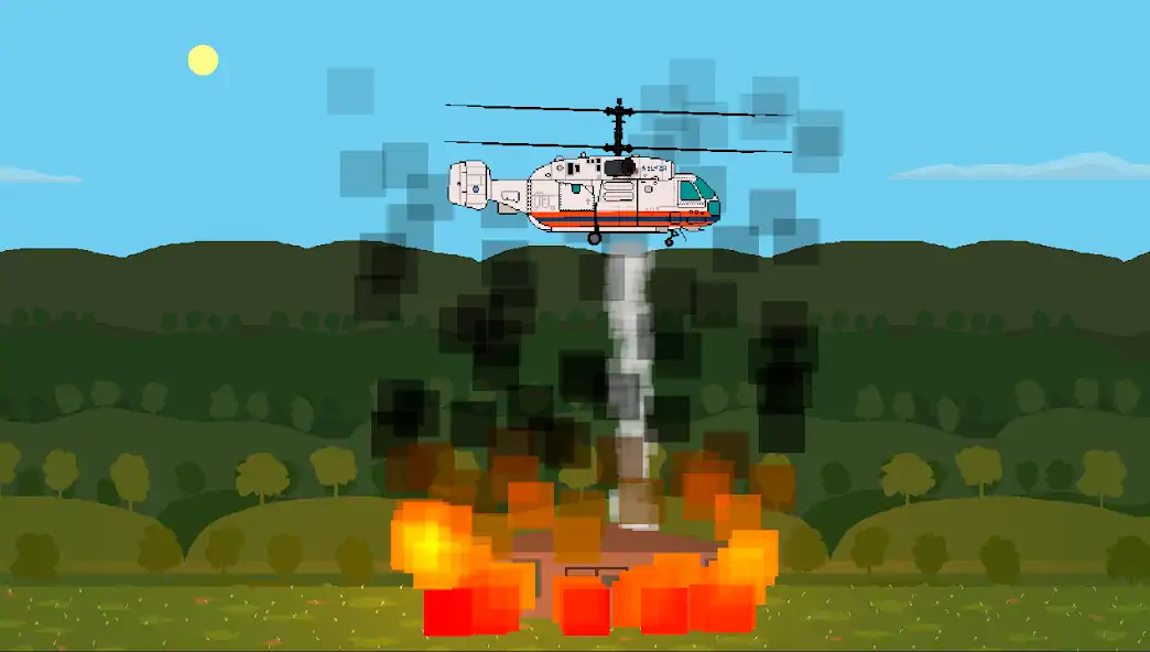 Скачать Pixel Helicopter Simulator [MOD Много денег] на Андроид