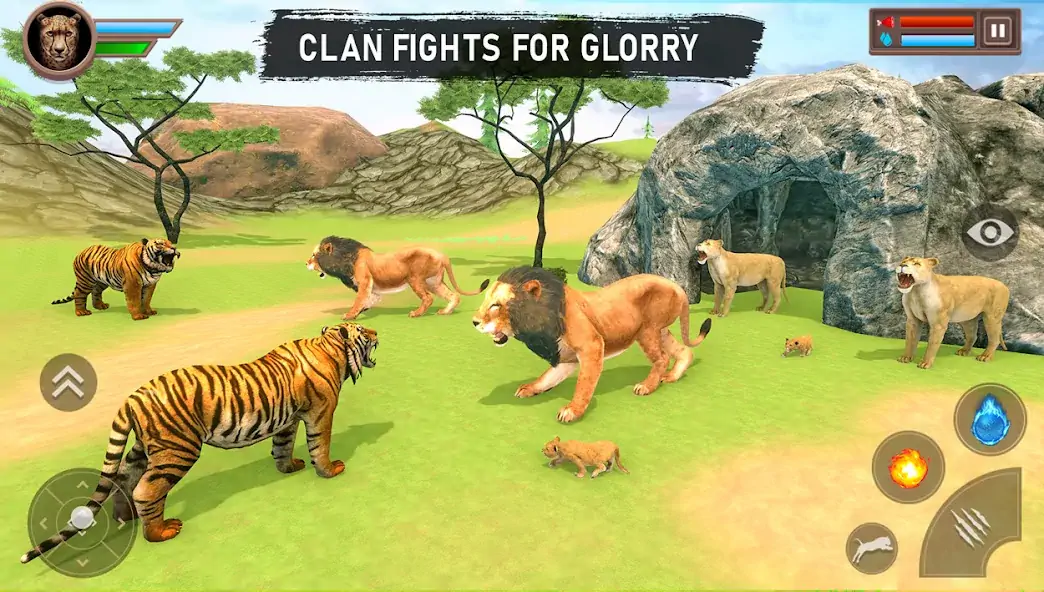 Скачать Lion Simulator - Lion Games [MOD Много монет] на Андроид