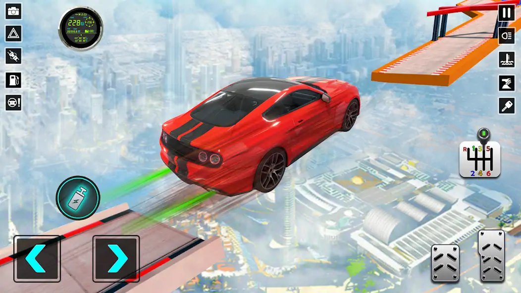 Скачать Ramp Car Game:Crazy Car Racing [MOD Бесконечные монеты] на Андроид