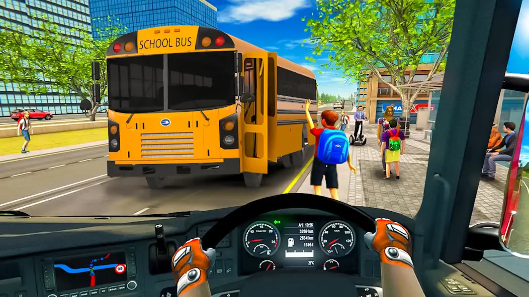 Скачать School Bus Transport Simulator [MOD Много монет] на Андроид