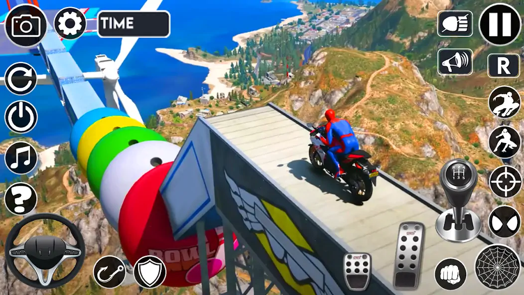 Скачать Superhero Tricky Bike Stunt [MOD Много денег] на Андроид