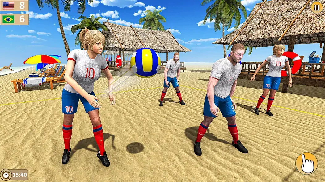 Скачать Volleyball 3D Champions Games [MOD Много денег] на Андроид