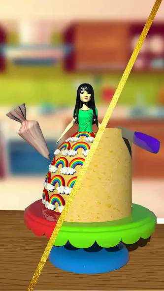 Скачать Doll Cake Dress Up Games 3D [MOD Бесконечные монеты] на Андроид