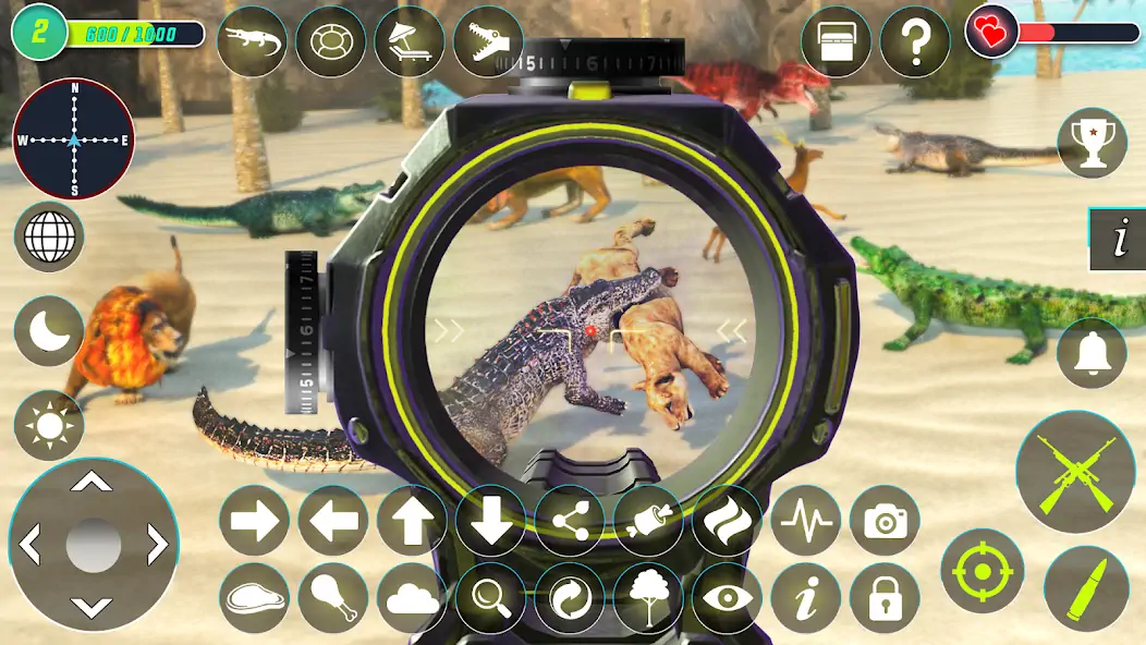 Скачать Crocodile Hunting Animal Games [MOD Много монет] на Андроид