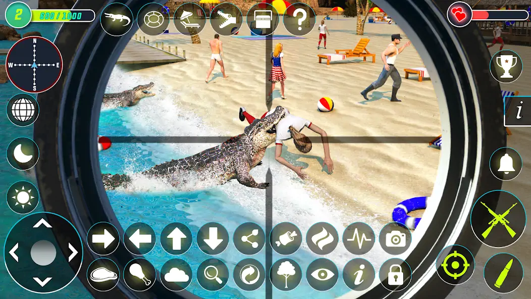 Скачать Crocodile Hunting Animal Games [MOD Много монет] на Андроид