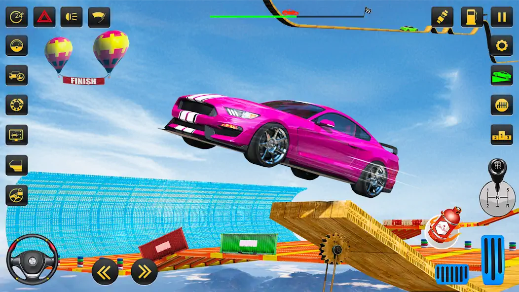 Скачать Crazy Car Stunts - Mega Ramp [MOD Бесконечные монеты] на Андроид