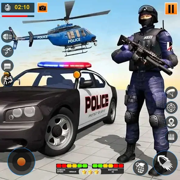 Скачать полиция Опс съемка игр оружием [MOD Много денег] на Андроид