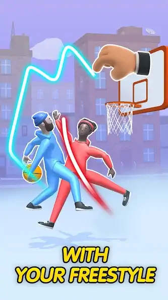 Скачать Draw Basket 3D [MOD Много монет] на Андроид