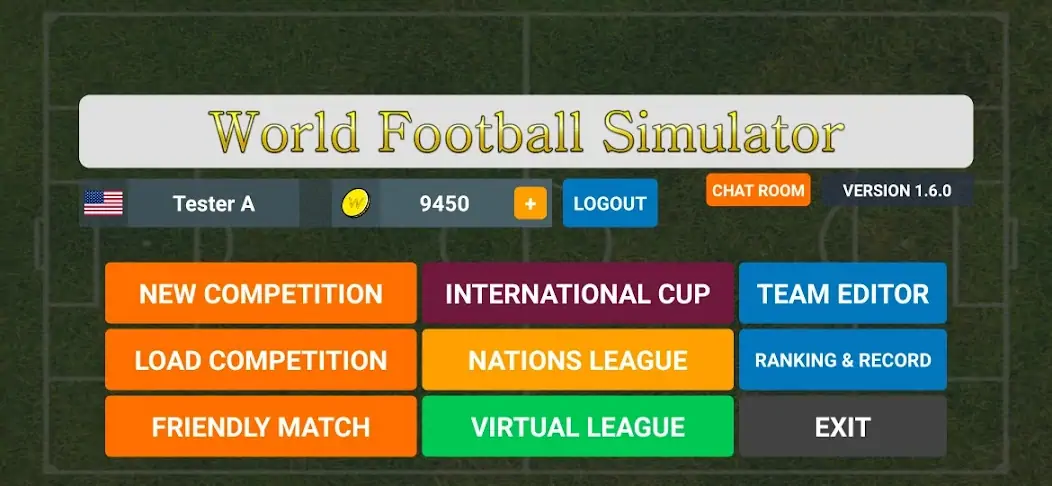 Скачать World Football Simulator [MOD Много денег] на Андроид