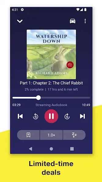 Скачать Chirp Audiobooks [Разблокированная версия] на Андроид