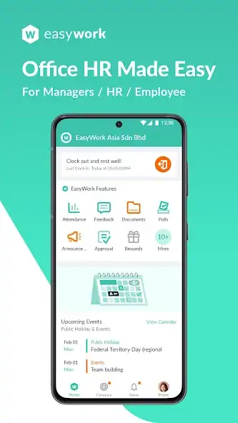 Скачать EasyWork - Company & HR app [Разблокированная версия] на Андроид
