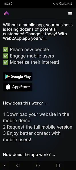 Скачать web2app.app [Полная версия] на Андроид