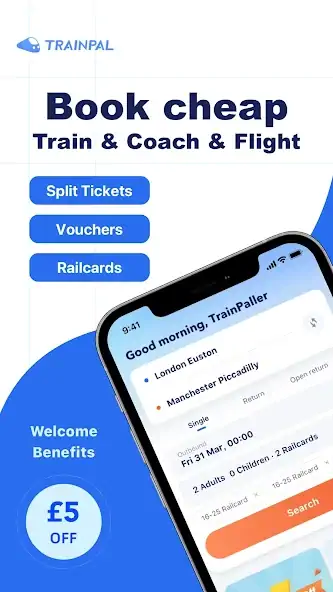 Скачать TrainPal - Cheap Train Tickets [Премиум версия] на Андроид