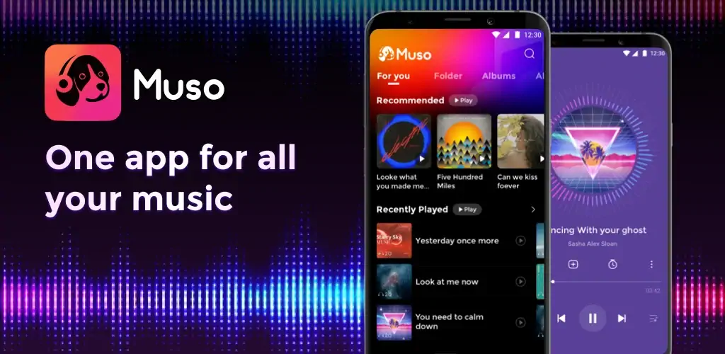 Скачать Offline Music Mp3 Player- Muso [Разблокированная версия] на Андроид