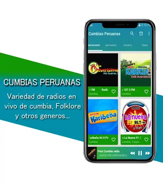 Скачать Cumbias Peruanas [Без рекламы] на Андроид