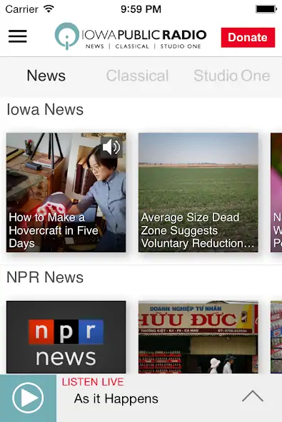 Скачать Iowa Public Radio App [Без рекламы] на Андроид