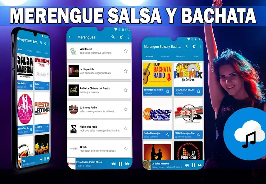 Скачать Merengue Salsa y Bachata [Без рекламы] на Андроид