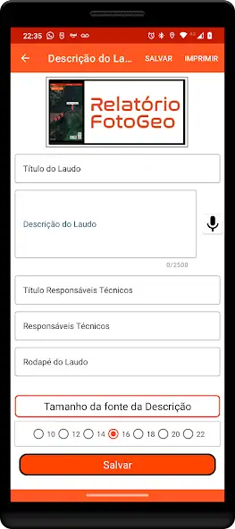 Скачать Relatório Fotogeo [Разблокированная версия] на Андроид