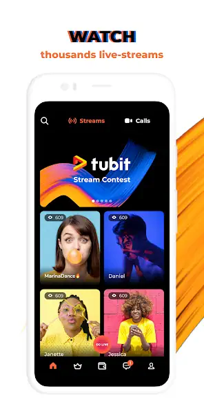 Скачать Tubit: Live Stream Video Chat [Без рекламы] на Андроид