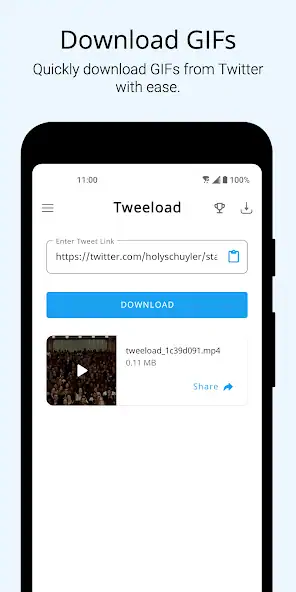 Скачать Video Downloader for Twitter [Без рекламы] на Андроид
