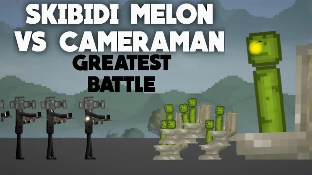 Скачать Skibidi VS Cameraman Mod Melon [Полная версия] на Андроид
