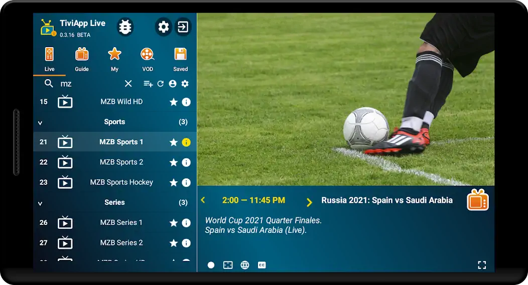 Скачать TiviApp Live IPTV Player [Разблокированная версия] на Андроид