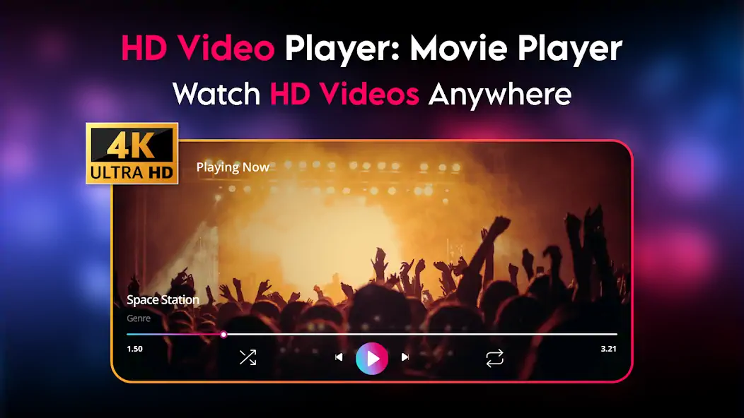 Скачать Видеоплеер: 4K Live [Премиум версия] на Андроид