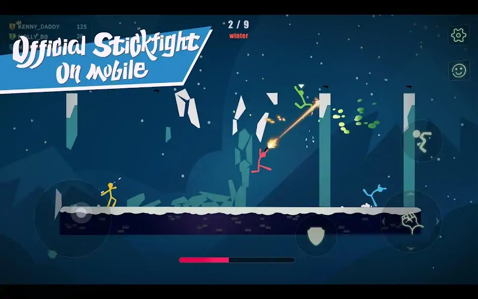 Скачать Stick Fight: The Game Mobile [MOD Бесконечные монеты] на Андроид