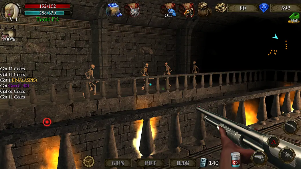 Скачать Dungeon Shooter : Dark Temple [MOD Много денег] на Андроид