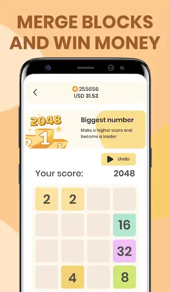 Скачать 2048 - Solve and earn money! [MOD Много денег] на Андроид