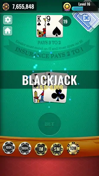 Скачать Blackjack 21 - Classic Casino [MOD Бесконечные монеты] на Андроид